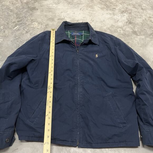 Polo Ralph Lauren RL Casaul bomber Jacket 100% Cotton Lined Men's Blue size L - Picture 4 of 7